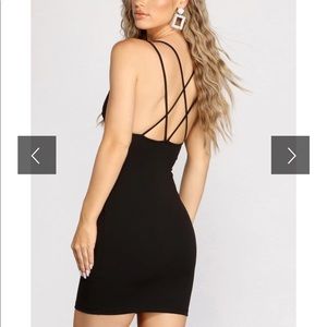 Black mini dress